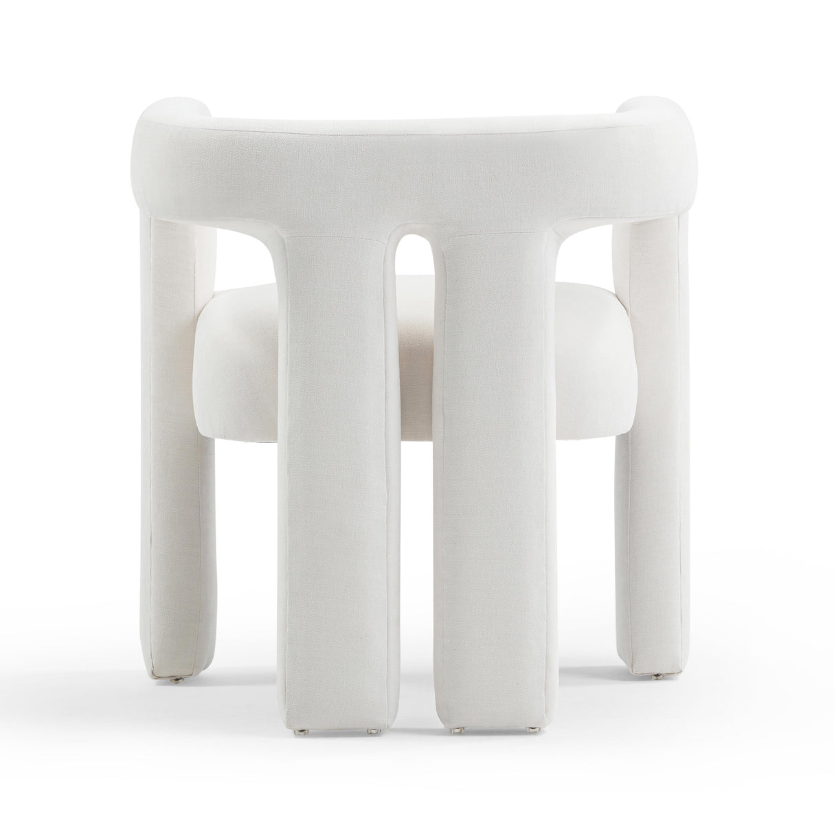 TOV Sloane Bone White Recycled Fabric Chair