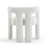 TOV Sloane Bone White Recycled Fabric Chair
