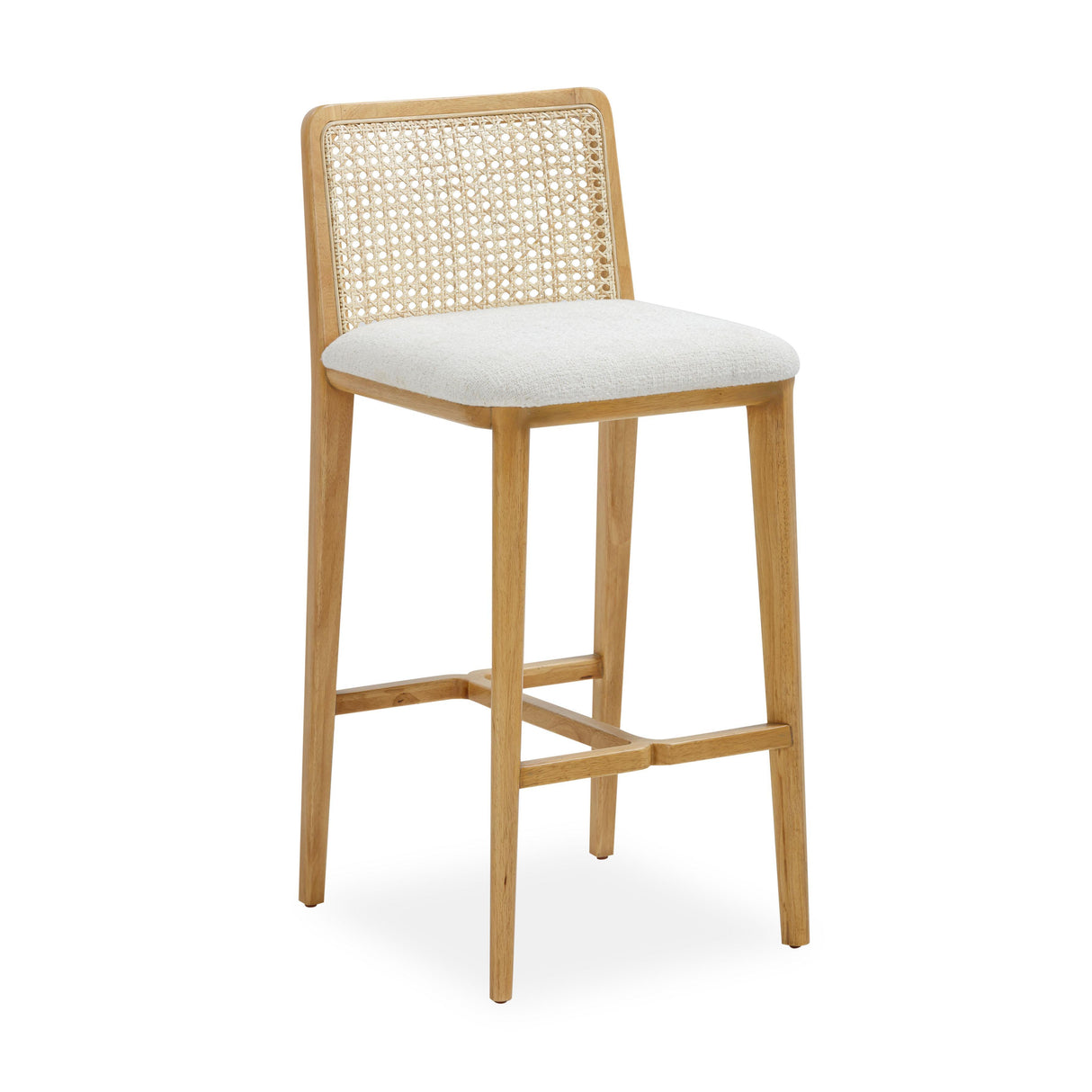 TOV Gerri Performance Tweed and Rattan Counter Stool