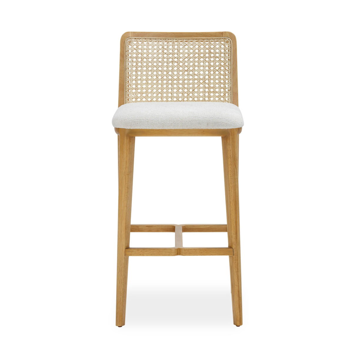 TOV Gerri Performance Tweed and Rattan Counter Stool