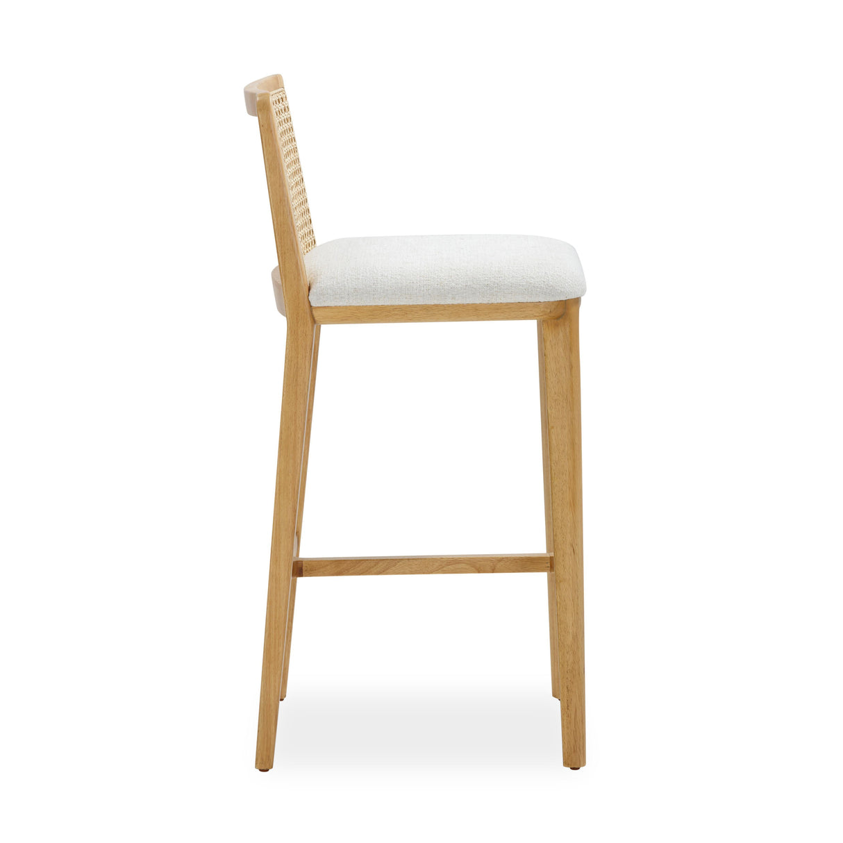 TOV Gerri Performance Tweed and Rattan Counter Stool