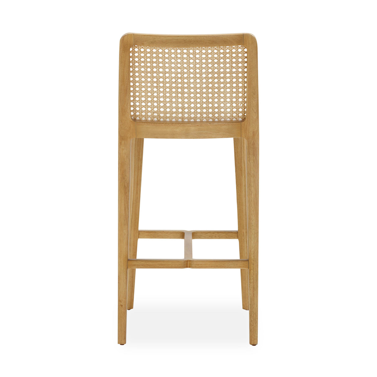 TOV Gerri Performance Tweed and Rattan Counter Stool