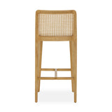 TOV Gerri Performance Tweed and Rattan Counter Stool