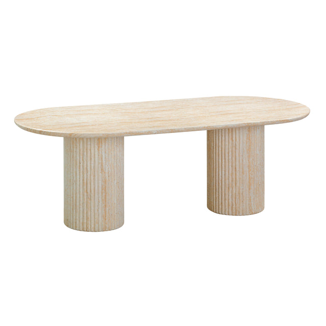 TOV Brut Travertine Pattern Indoor/Outdoor Dining Table