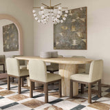 TOV Brut Travertine Pattern Indoor/Outdoor Dining Table