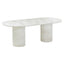 TOV Brut White Marble Pattern Indoor/Outdoor Dining Table