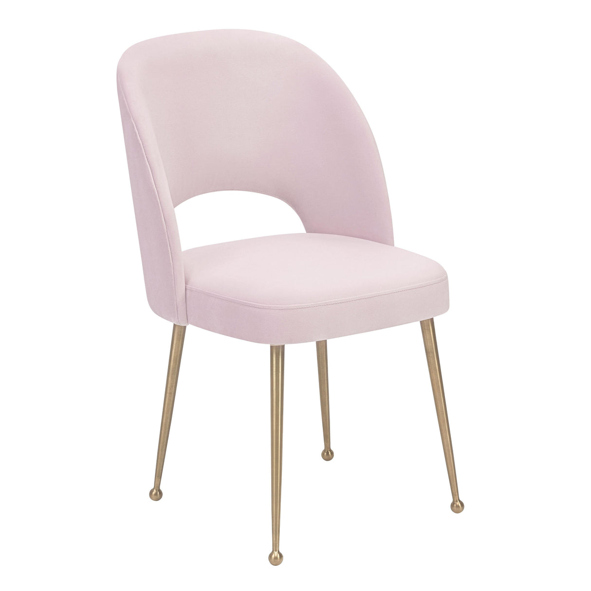 TOV Swell Blush Velvet Chair