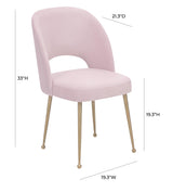 TOV Swell Blush Velvet Chair