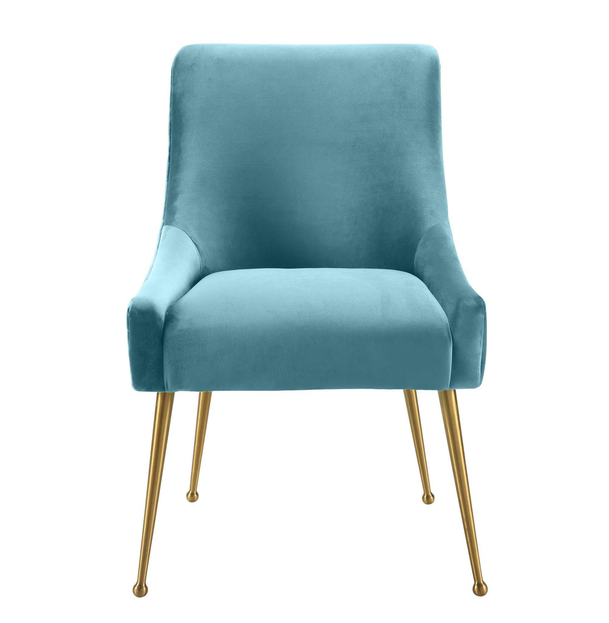 TOV Beatrix Sea Blue Velvet Side Chair