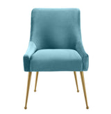 TOV Beatrix Sea Blue Velvet Side Chair