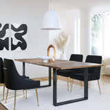 TOV Beatrix Black Velvet Side Chair