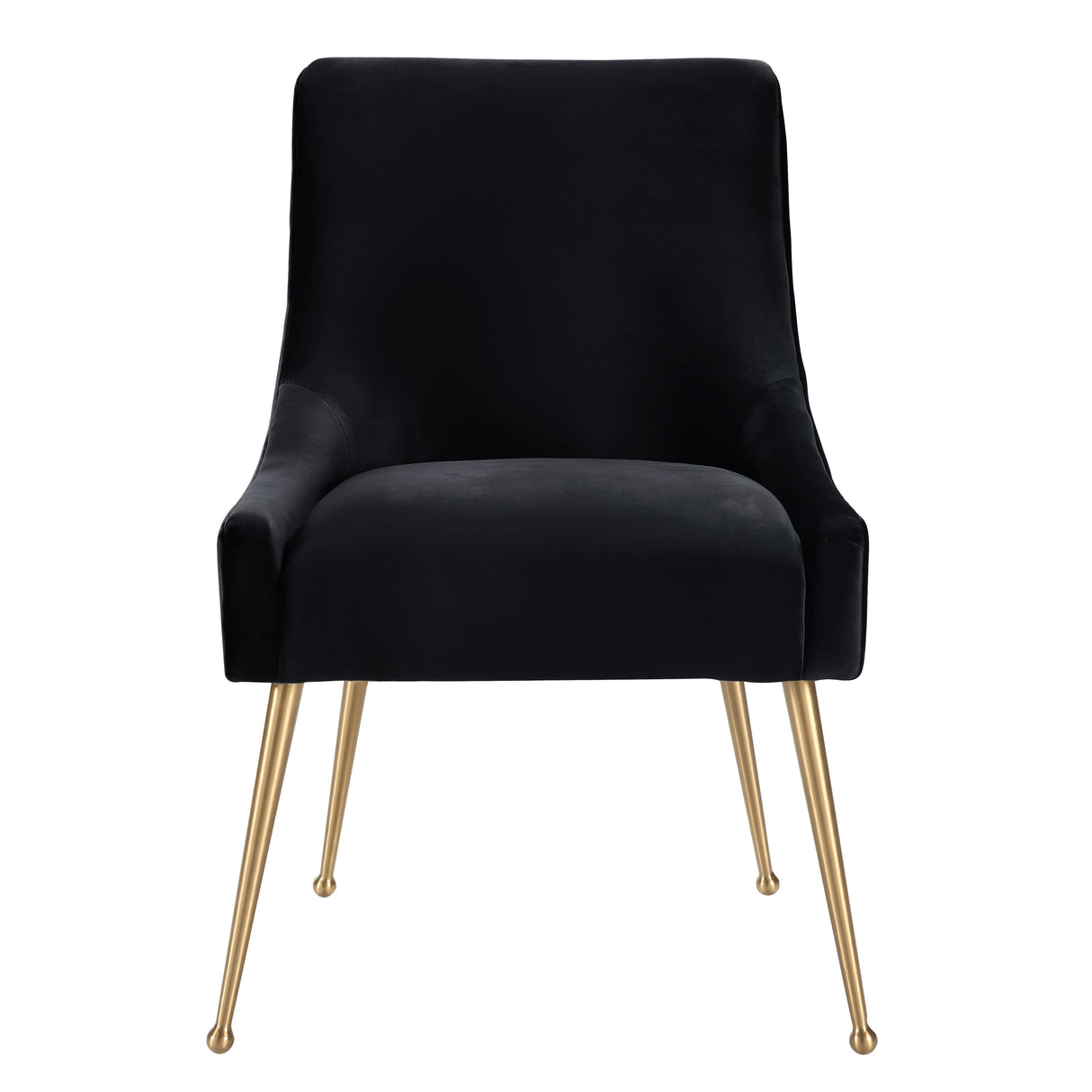 TOV Beatrix Black Velvet Side Chair