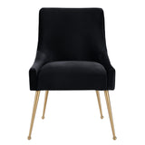 TOV Beatrix Black Velvet Side Chair