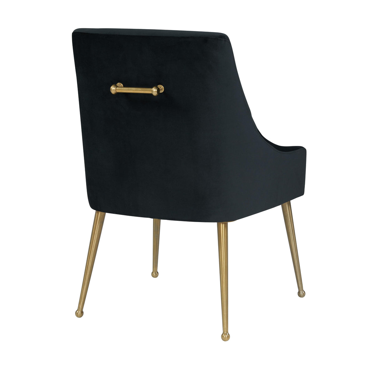 TOV Beatrix Black Velvet Side Chair