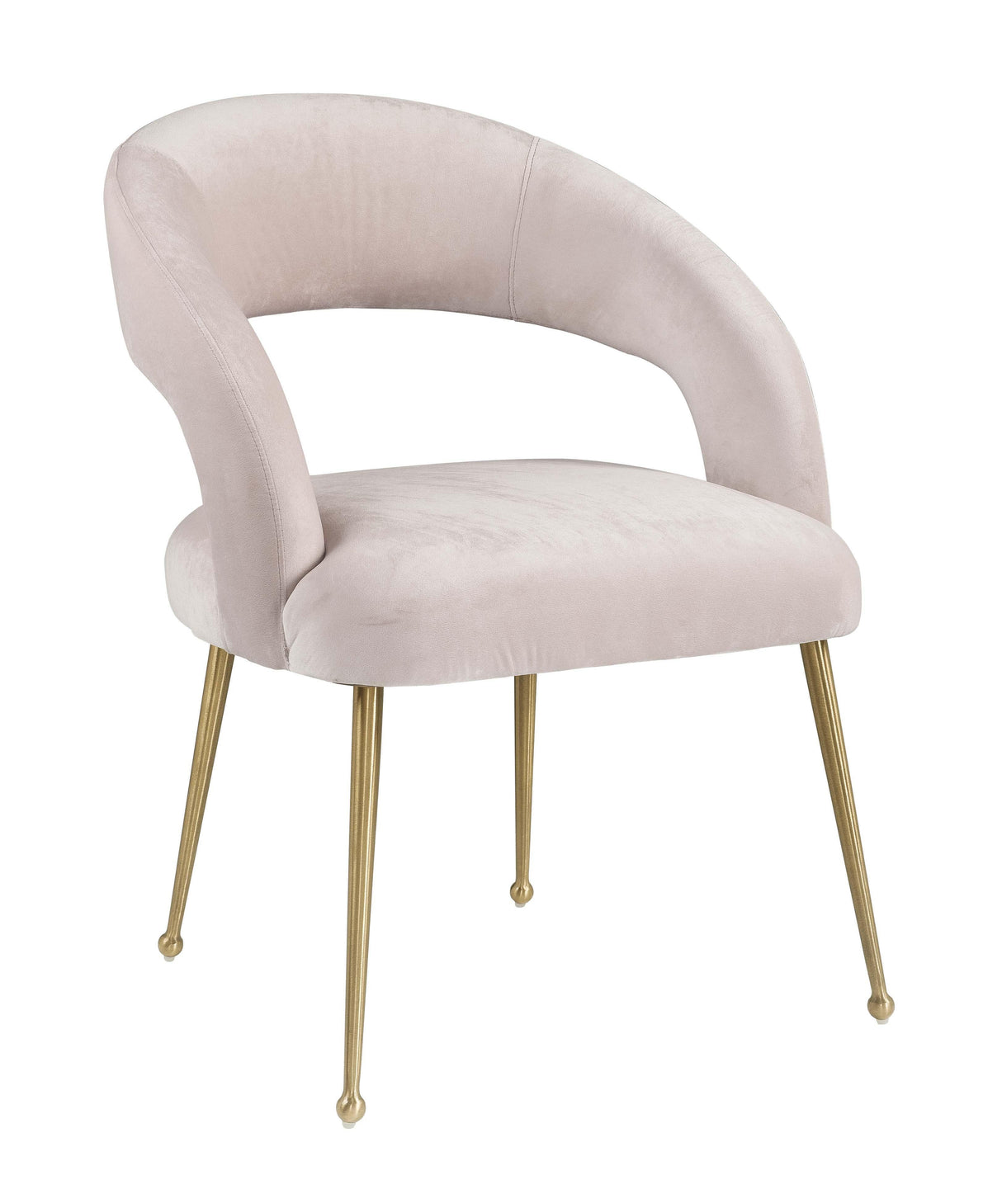 TOV Rocco Blush Velvet Dining Chair