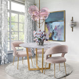TOV Rocco Blush Velvet Dining Chair