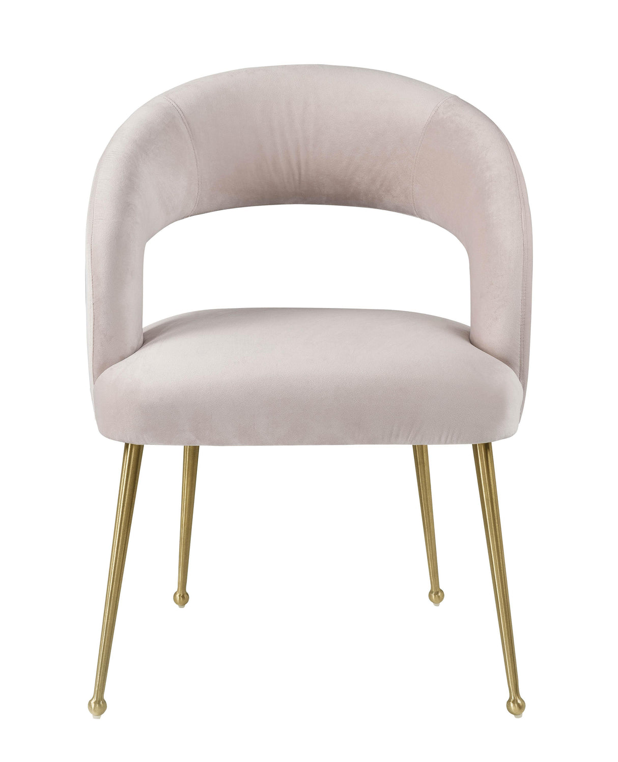 TOV Rocco Blush Velvet Dining Chair