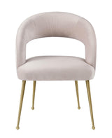TOV Rocco Blush Velvet Dining Chair