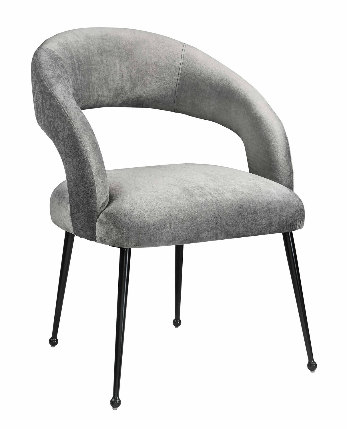 TOV Rocco Slub Grey Dining Chair