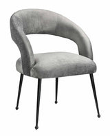 TOV Rocco Slub Grey Dining Chair