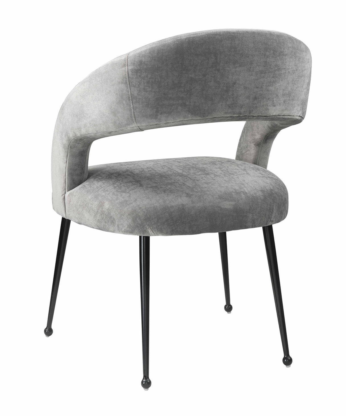 TOV Rocco Slub Grey Dining Chair