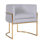 TOV Giselle Grey Velvet Dining Chair with Gold Leg