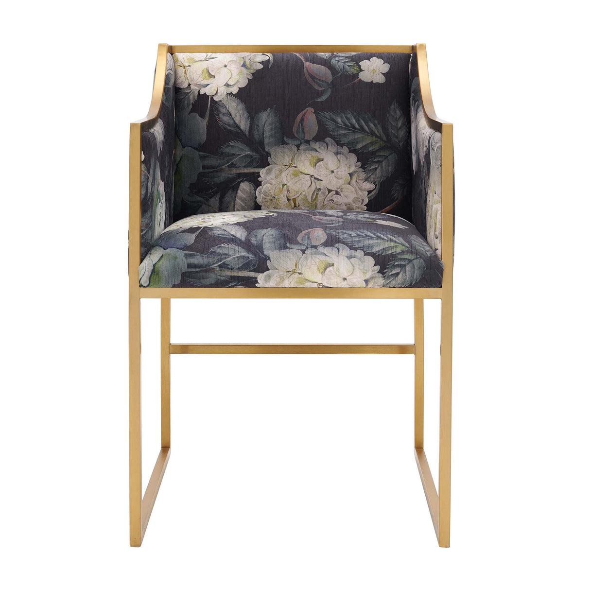 TOV Atara Floral Velvet Gold Chair