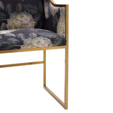 TOV Atara Floral Velvet Gold Chair