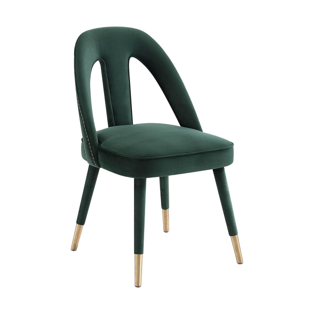 TOV Petra Forest Green Velvet Side Chair