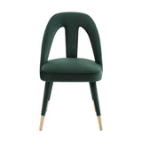 TOV Petra Forest Green Velvet Side Chair