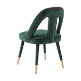 TOV Petra Forest Green Velvet Side Chair