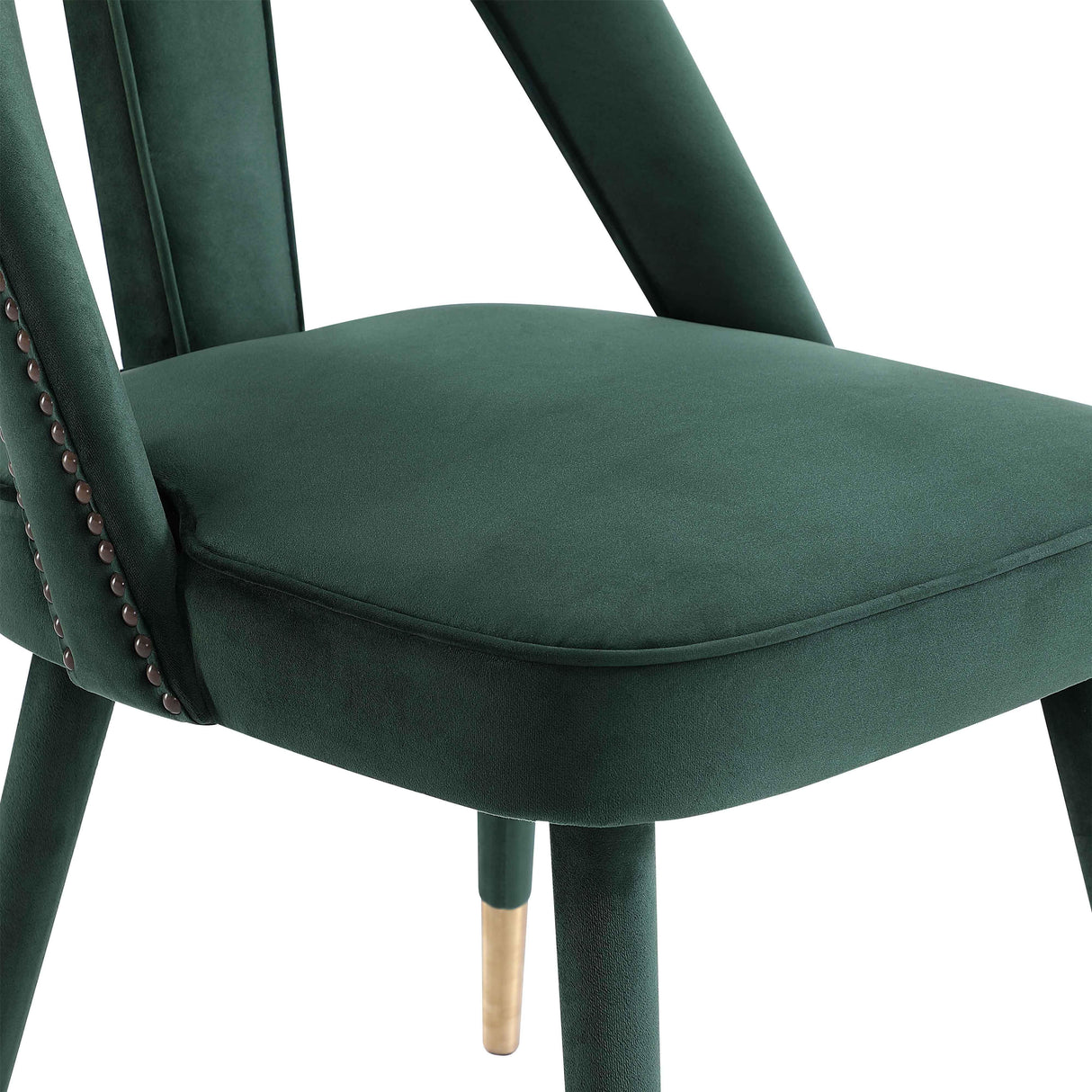 TOV Petra Forest Green Velvet Side Chair