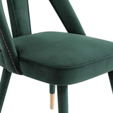 TOV Petra Forest Green Velvet Side Chair