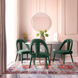 TOV Petra Forest Green Velvet Side Chair