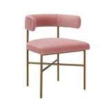 TOV Kim Velvet Chair in Blush