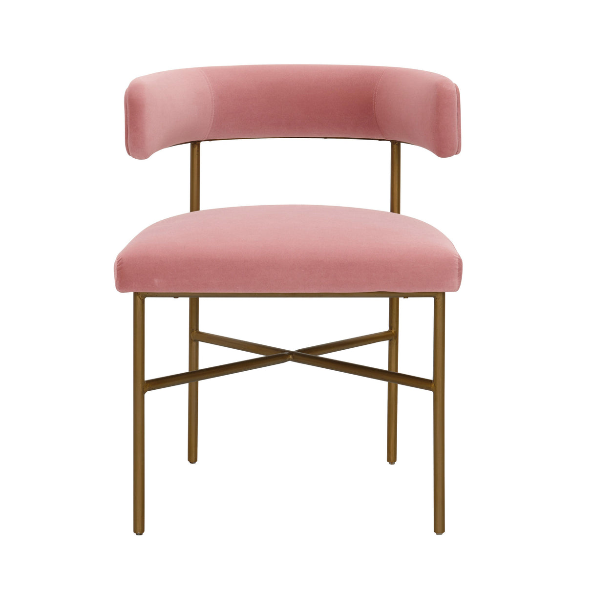 TOV Kim Velvet Chair in Blush