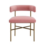 TOV Kim Velvet Chair in Blush