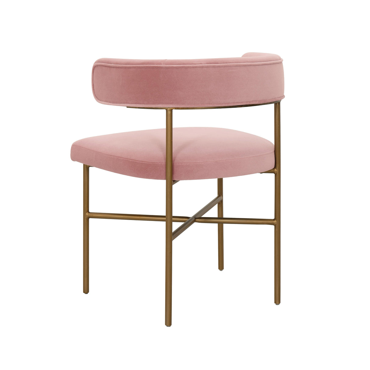 TOV Kim Velvet Chair in Blush