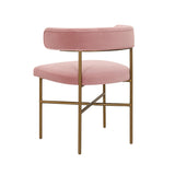 TOV Kim Velvet Chair in Blush