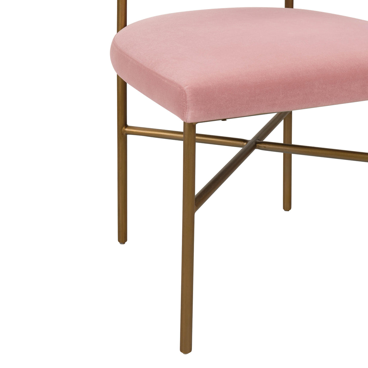 TOV Kim Velvet Chair in Blush
