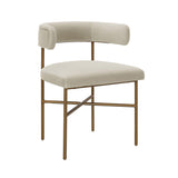 TOV Kim Velvet Chair in Cream