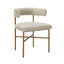 TOV Kim Velvet Chair in Cream