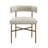 TOV Kim Velvet Chair in Cream