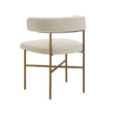 TOV Kim Velvet Chair in Cream