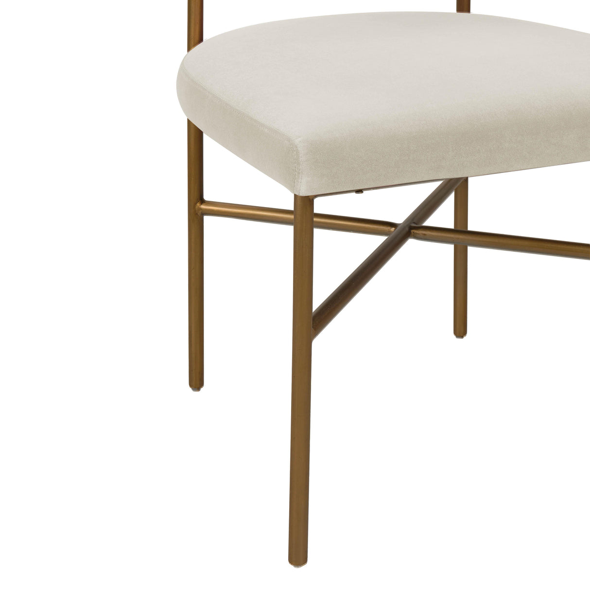 TOV Kim Velvet Chair in Cream