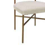 TOV Kim Velvet Chair in Cream