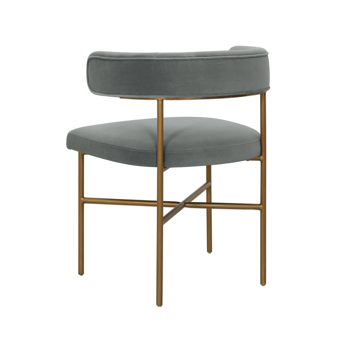TOV Kim Velvet Chair in Grey
