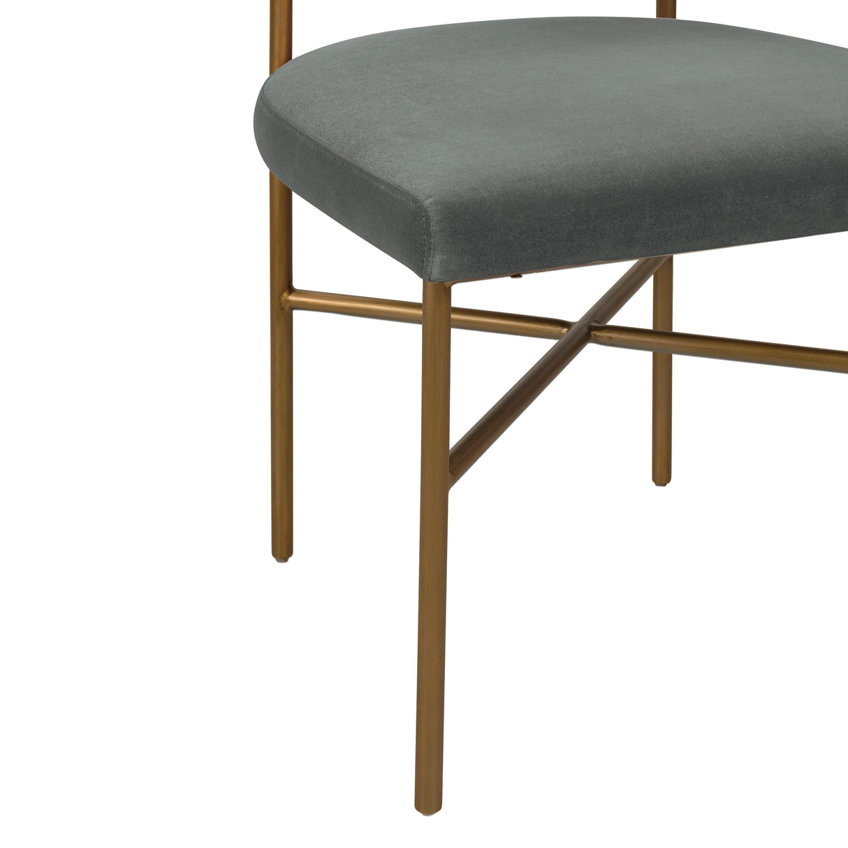 TOV Kim Velvet Chair in Grey