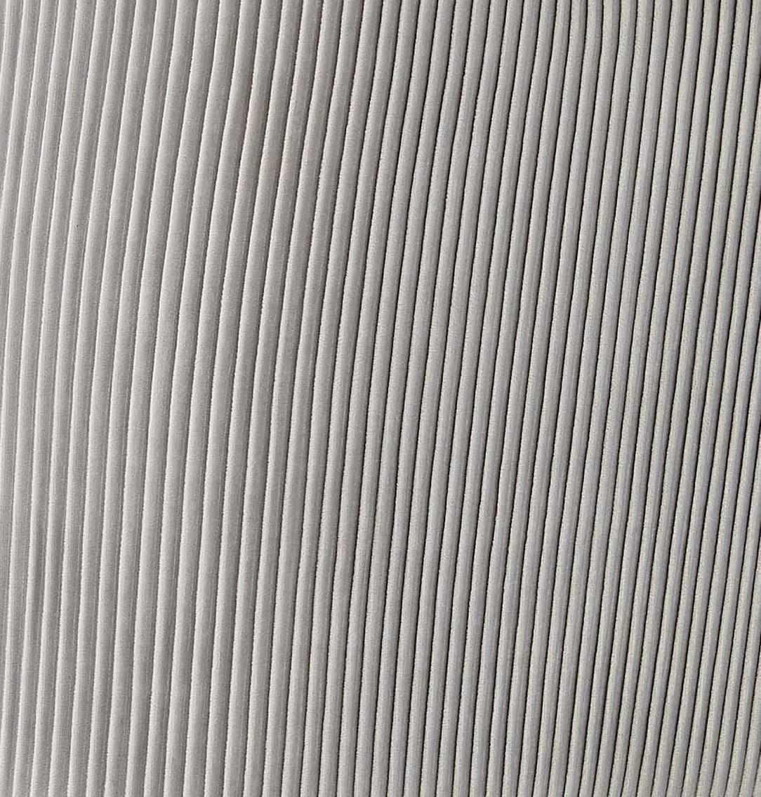 TOV Beatrix Pleated Light Grey Velvet Side Chair