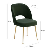 TOV Swell Forest Green Velvet Chair